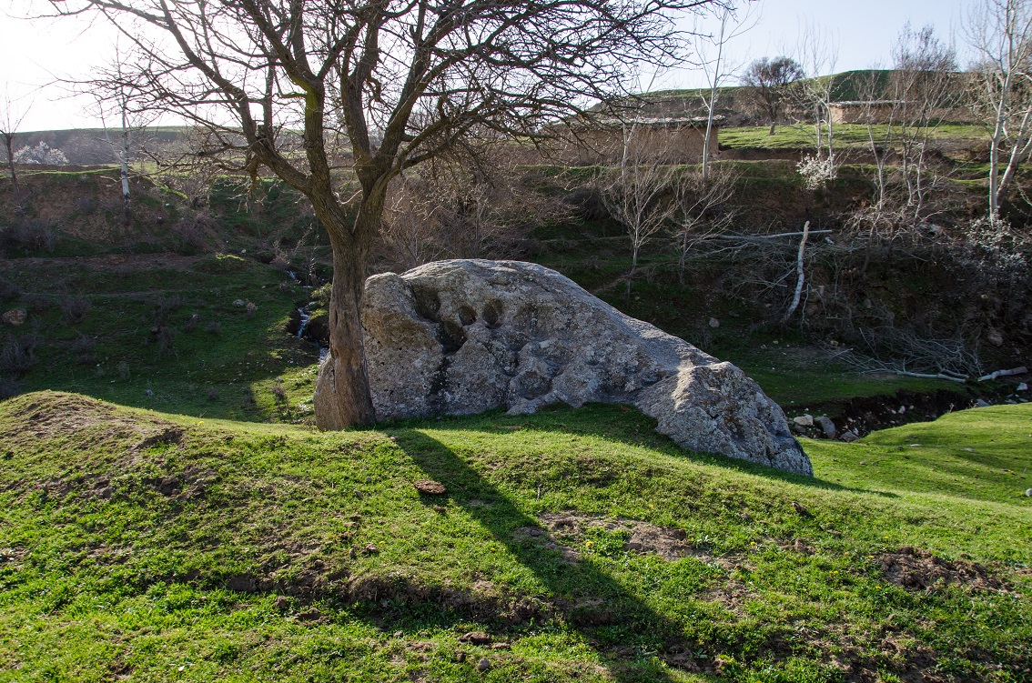 The Kalkaminsky reservoir and the mysterious stone with dinosaur tracks